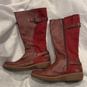 ANDREA FENZI Red and Brown Women's Winter Boots